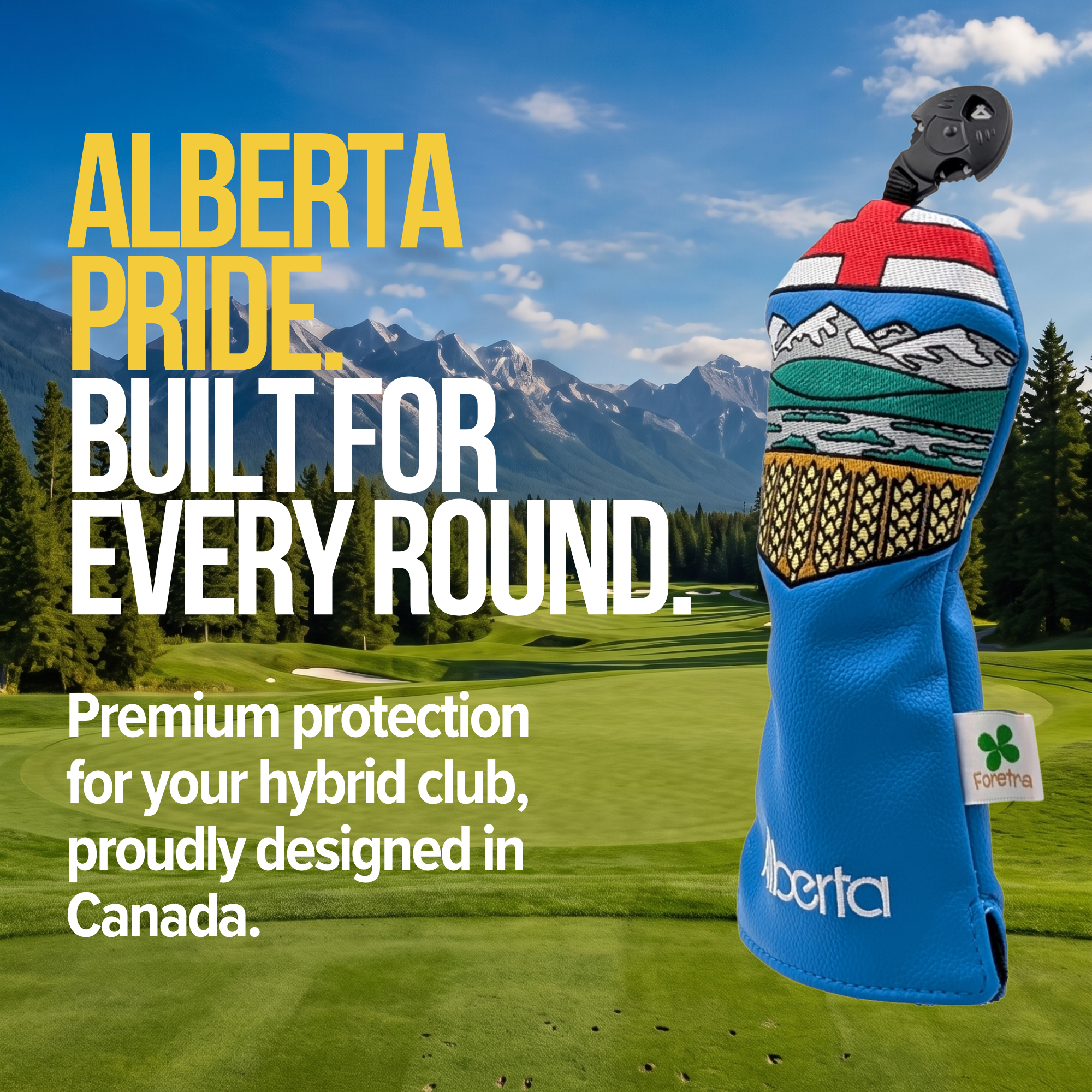 Alberta Shield – Hybrid Headcover – Bold Alberta Pride