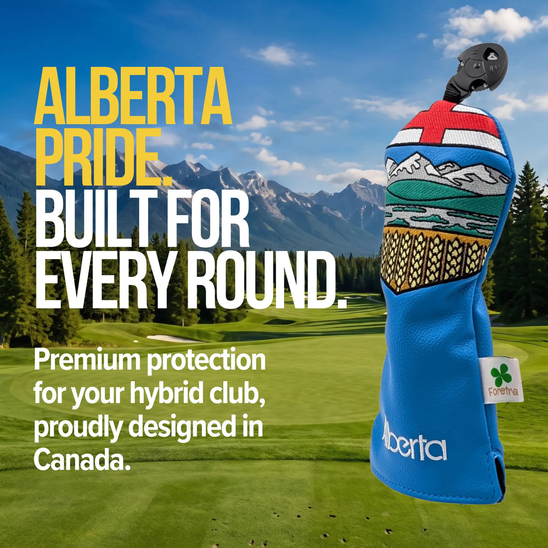 Alberta Shield – Hybrid Headcover – Bold Alberta Pride