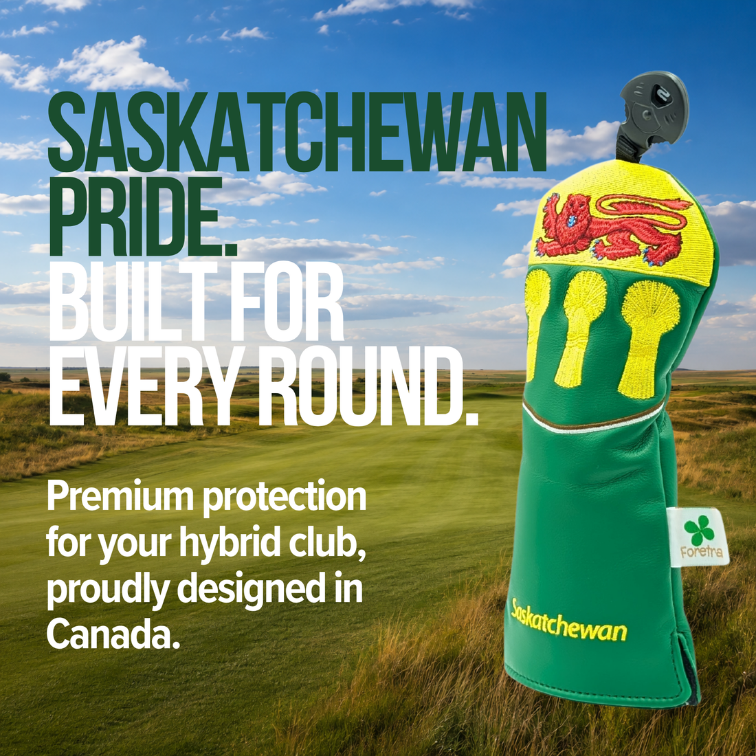 Saskatchewan Shield – Hybrid Headcover – Bold Prairie Pride