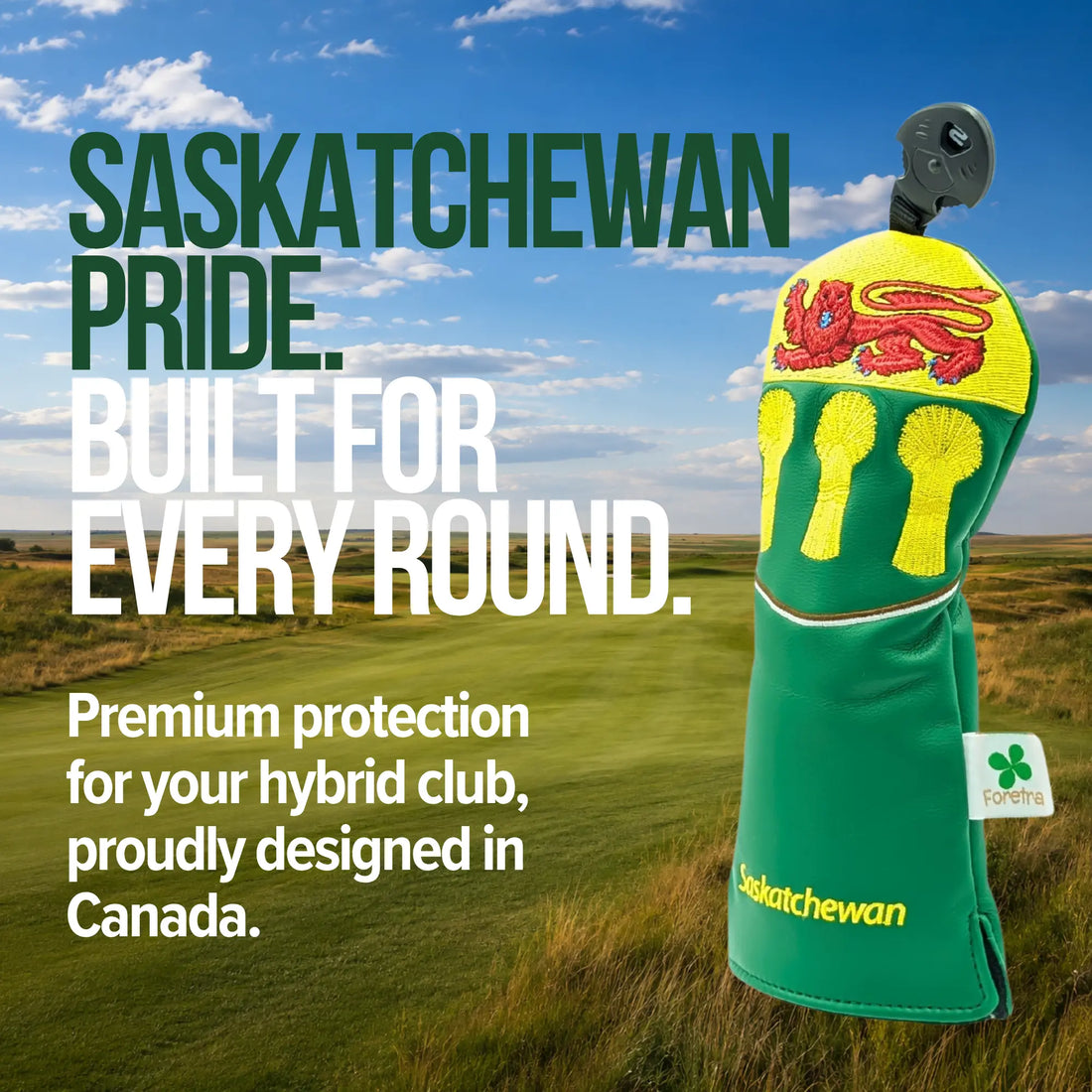 Saskatchewan Shield – Hybrid Headcover – Bold Prairie Pride