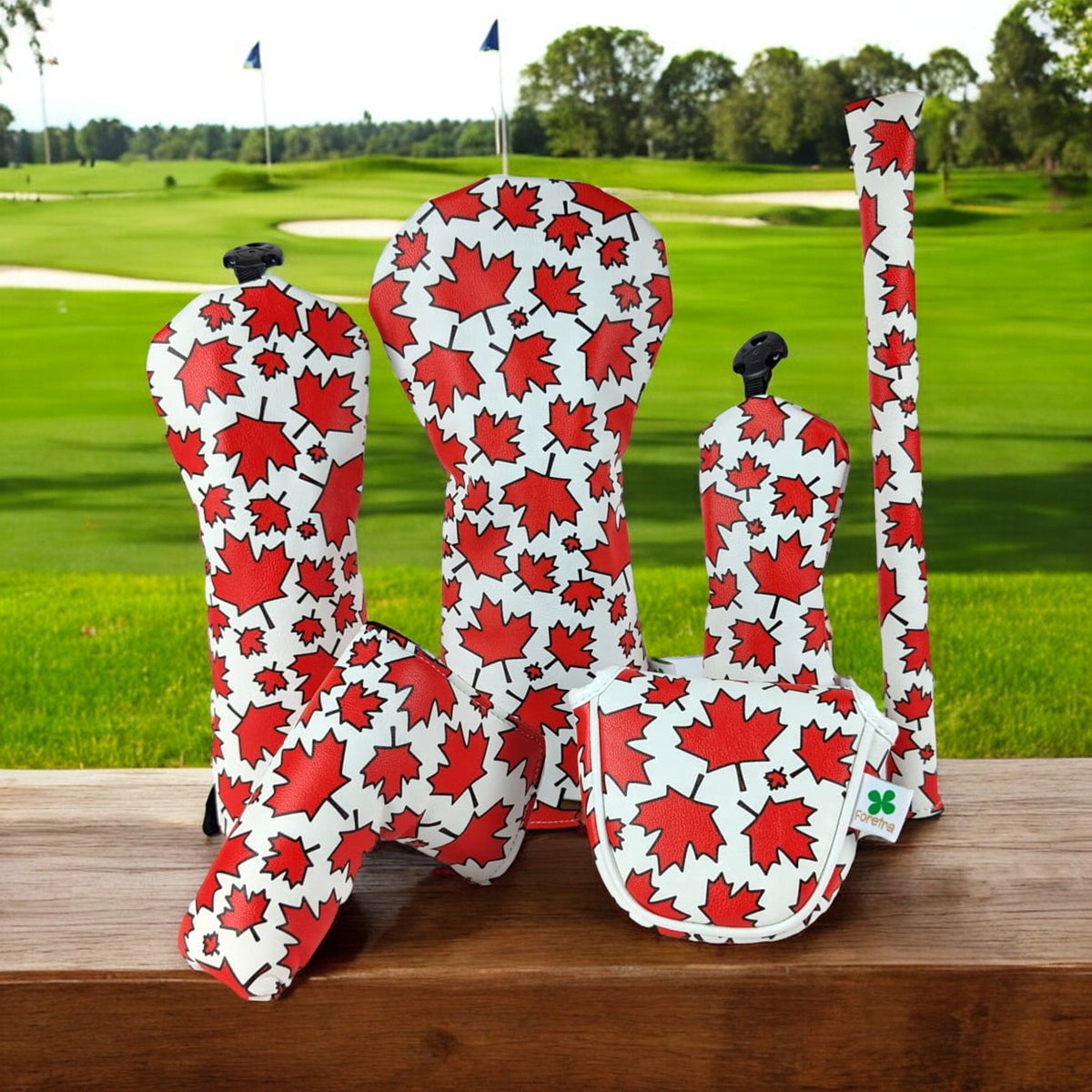 Canada Maple Leaves Driver Headcover – Stylish, High-Quality, Fits Most 460cc Drivers, Elastic Fit for Callaway, Ping, TaylorMade, Titleist & More