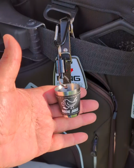 Magnetic Birdie Juice Cup – Clip-On Stainless Steel Shot Glass for Golfers