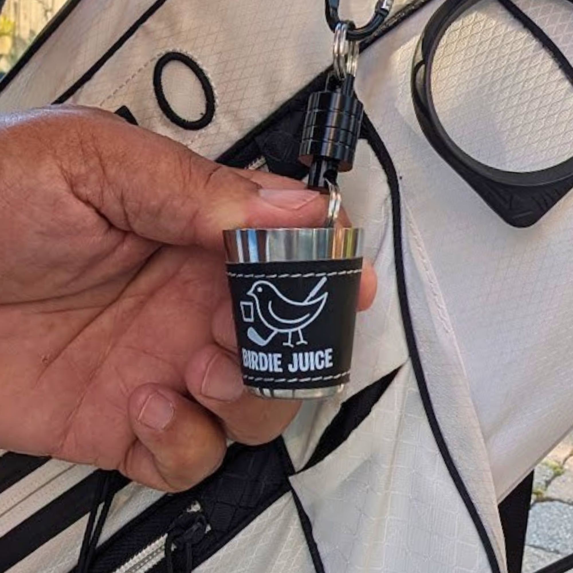 Magnetic Birdie Juice Cup — The Clip-On Shot Glass Your Golf Bag Has Been Missing