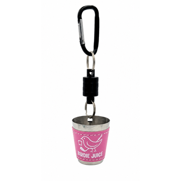 Pink Magnetic Birdie Juice Cup — The Clip-On Shot Glass Your Golf Bag Has Been Missing