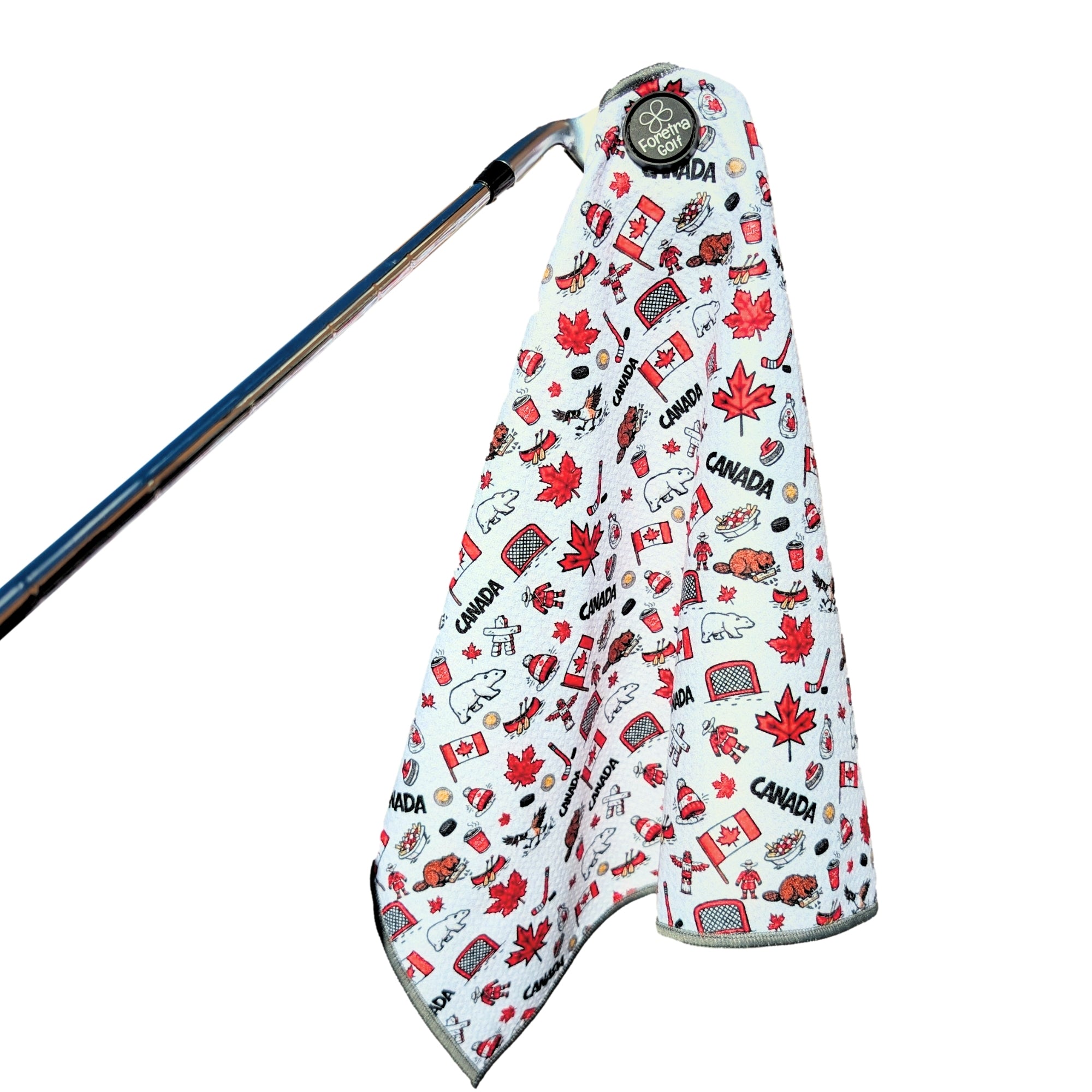 Canadian Icons - Magnetic Golf Waffle Towel