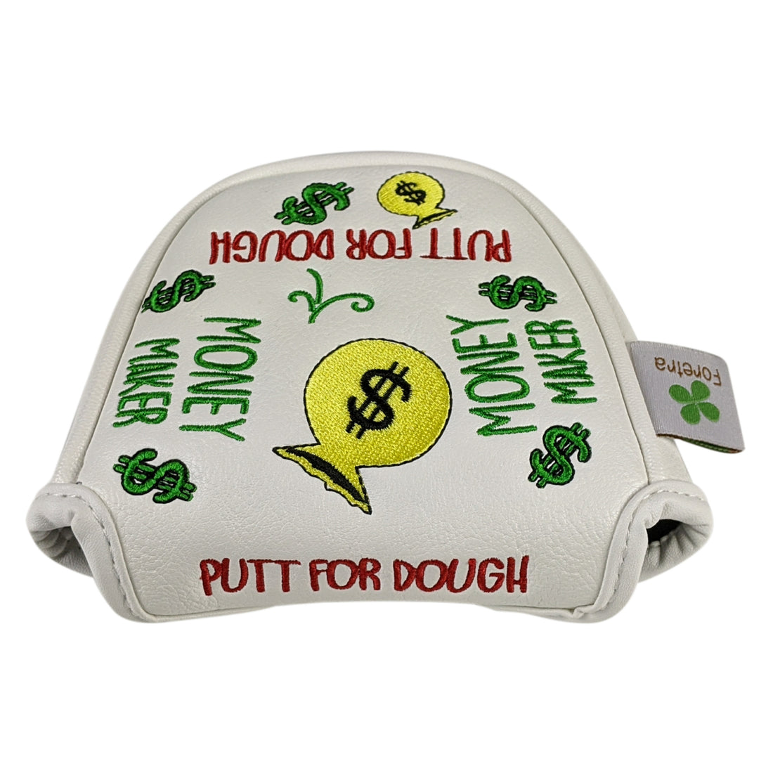 Putt for Dough - Money Maker - MALLET Putter Headcover (White)
