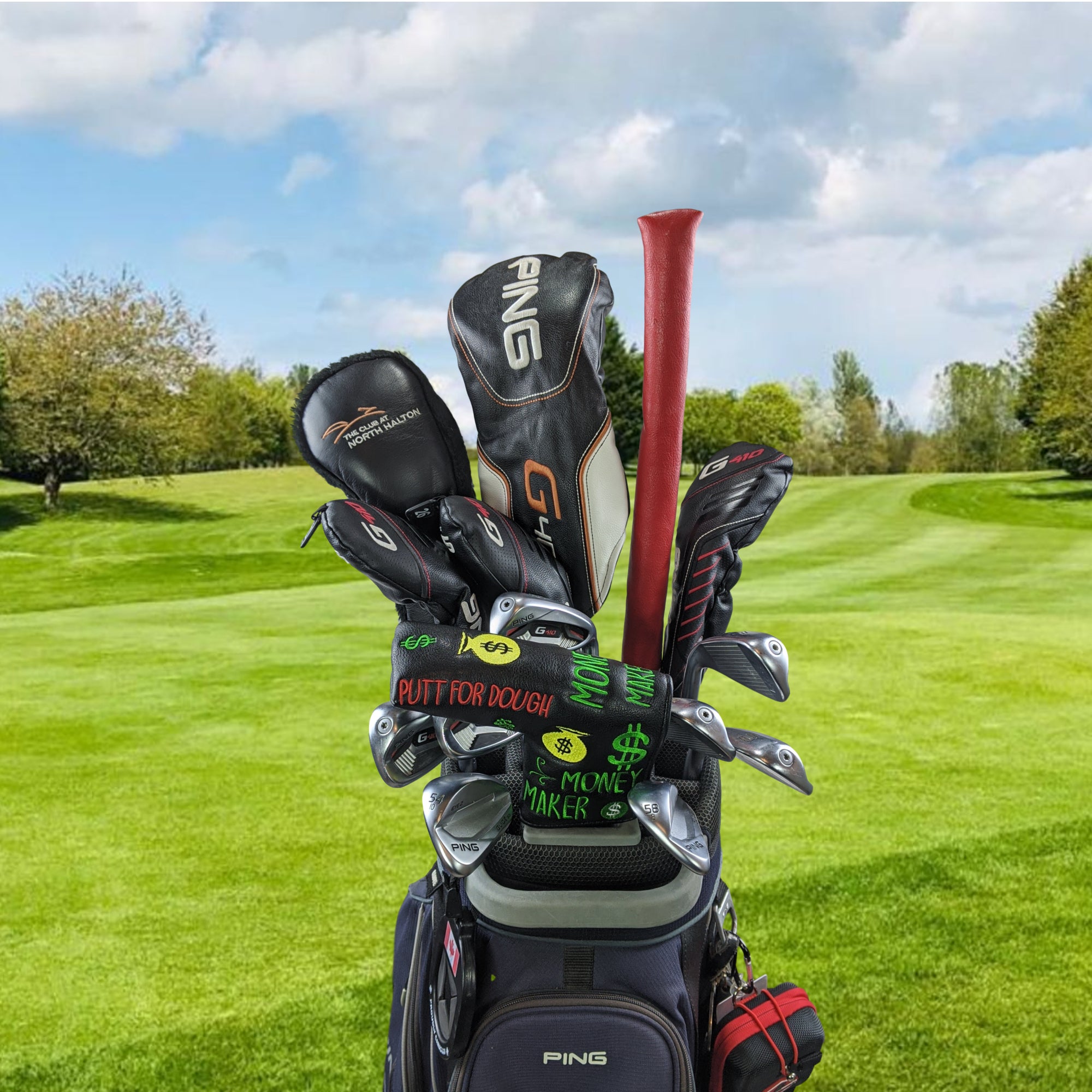 Putt for Dough - Money Maker - Blade Putter Head Cover (Black)
