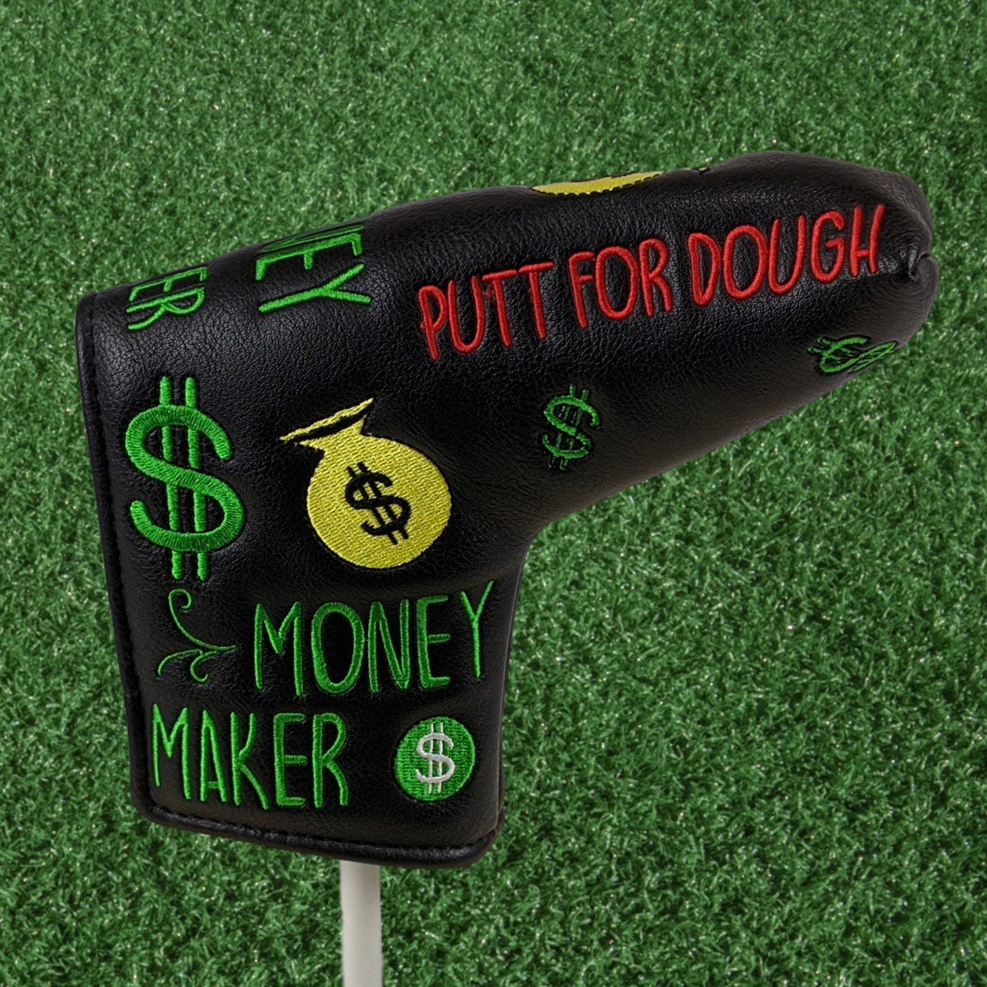 Putt for Dough - Money Maker - Blade Putter Head Cover (Black)