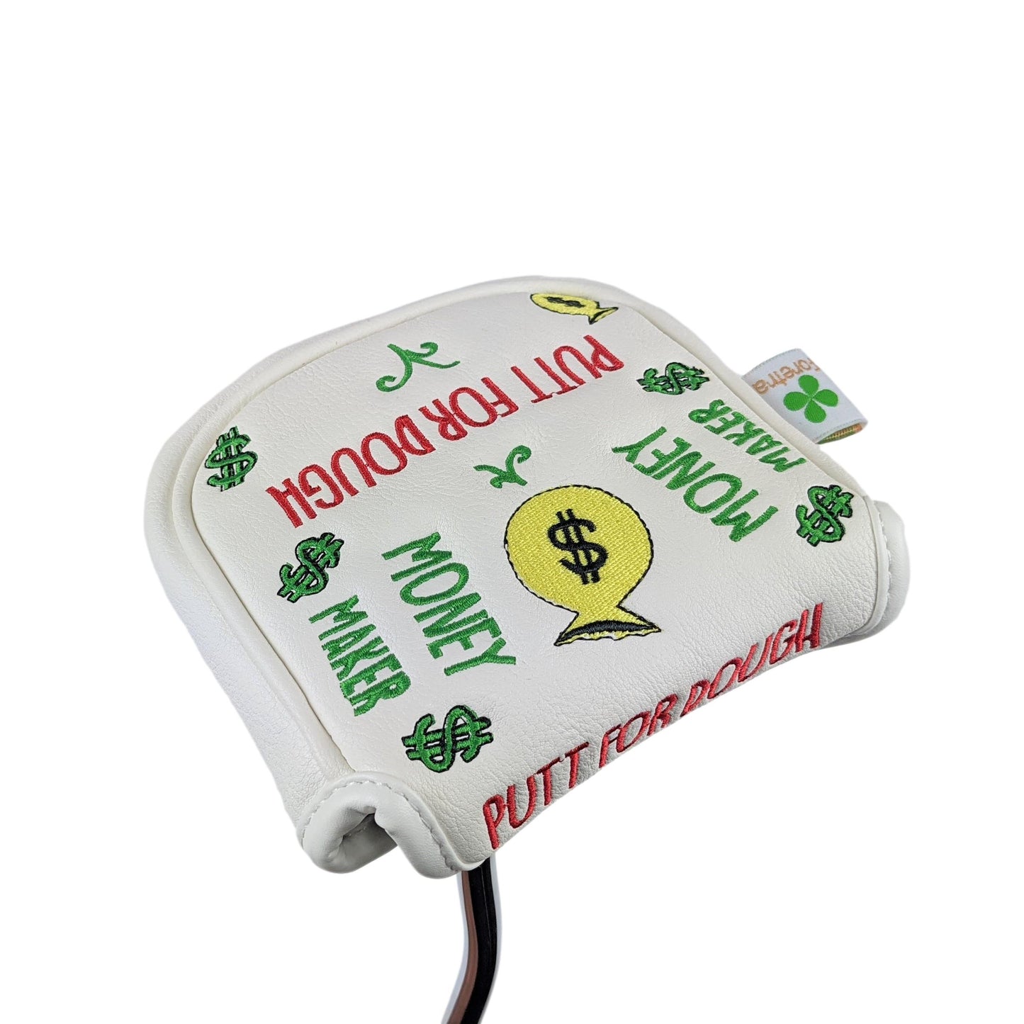 Putt for Dough - Money Maker - Square Mallet Putter Head Cover (White)