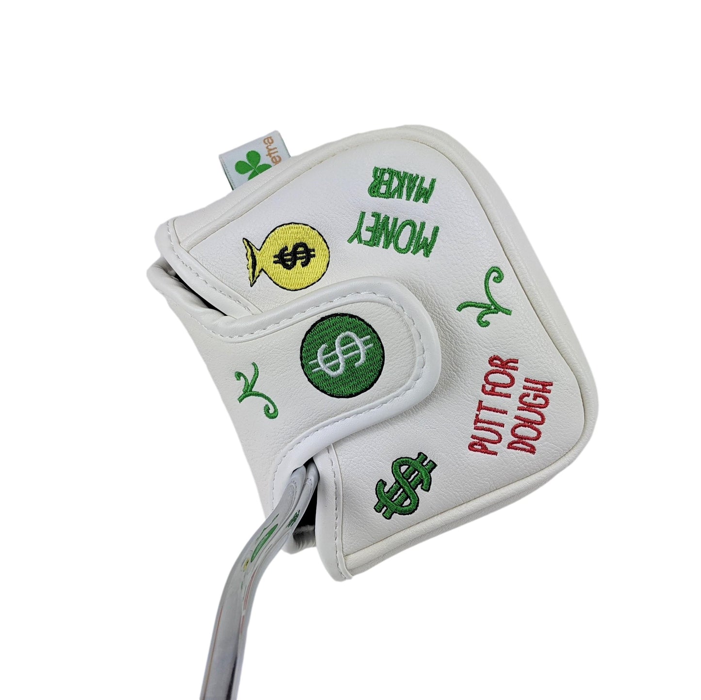 Putt for Dough - Money Maker - Square Mallet Putter Head Cover (White)