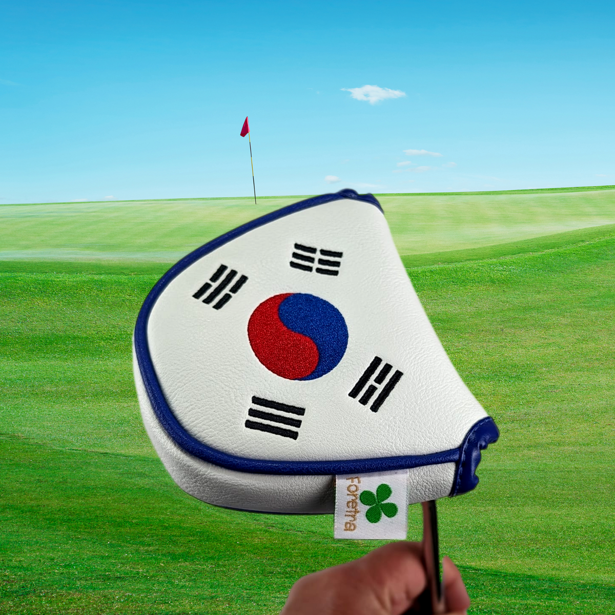 Korea Flag - Mallet Putter Head Cover