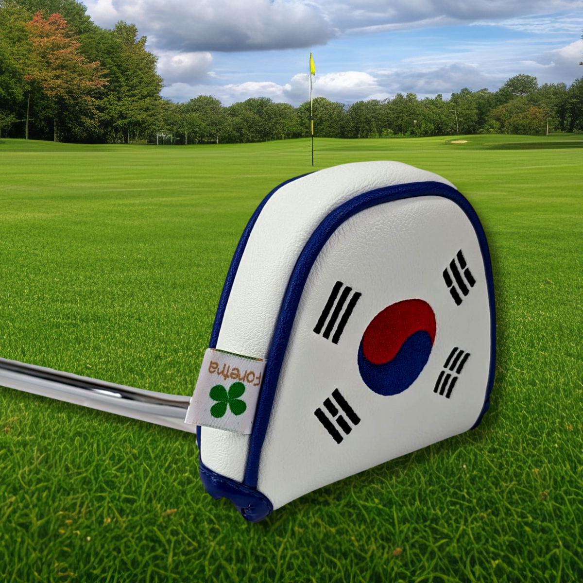 Korea Flag - Mallet Putter Head Cover