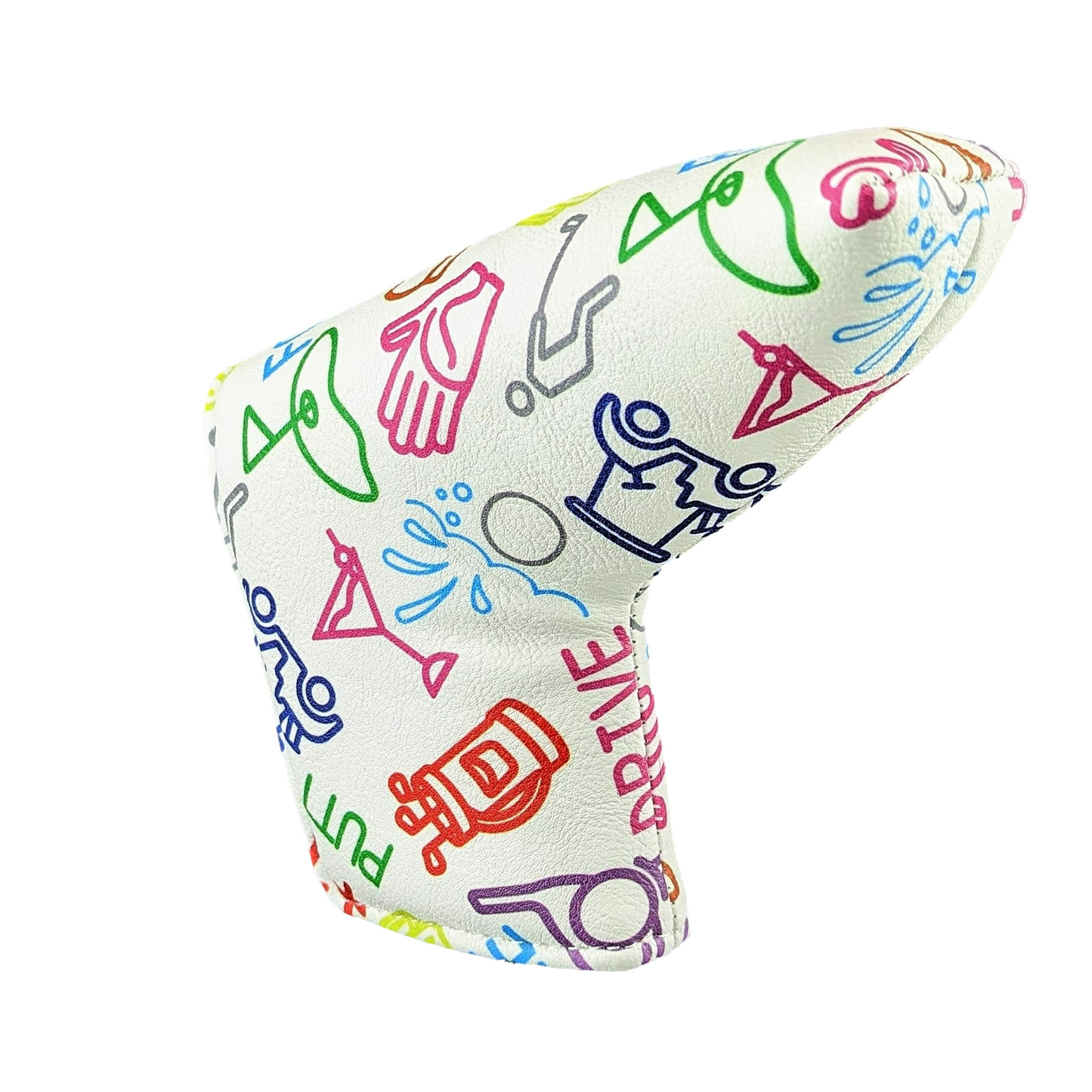 Golf Icons Pattern - Blade Putter Head Cover