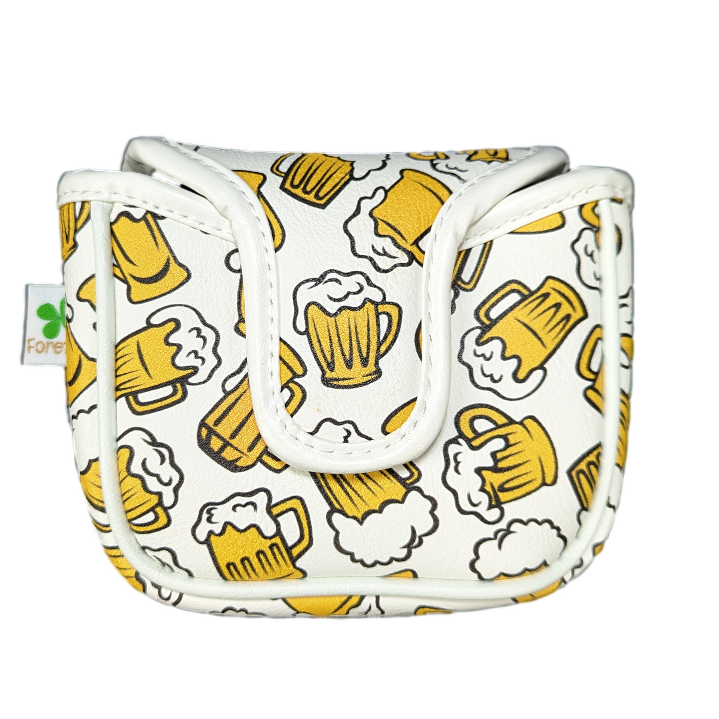 Beer Mugs Pattern - Square Mallet Putter Head Cover