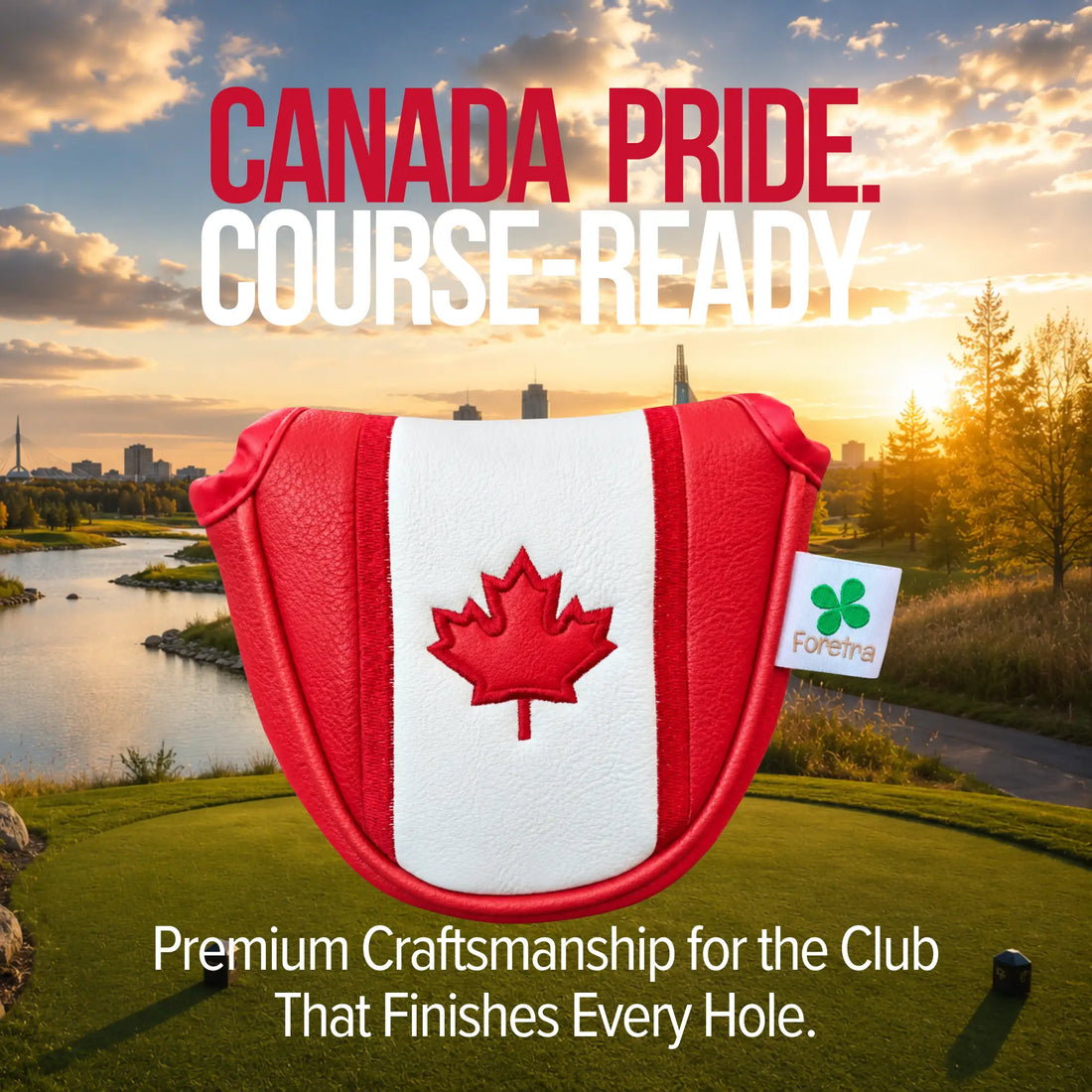 Canada Flag Mallet Putter Head Cover