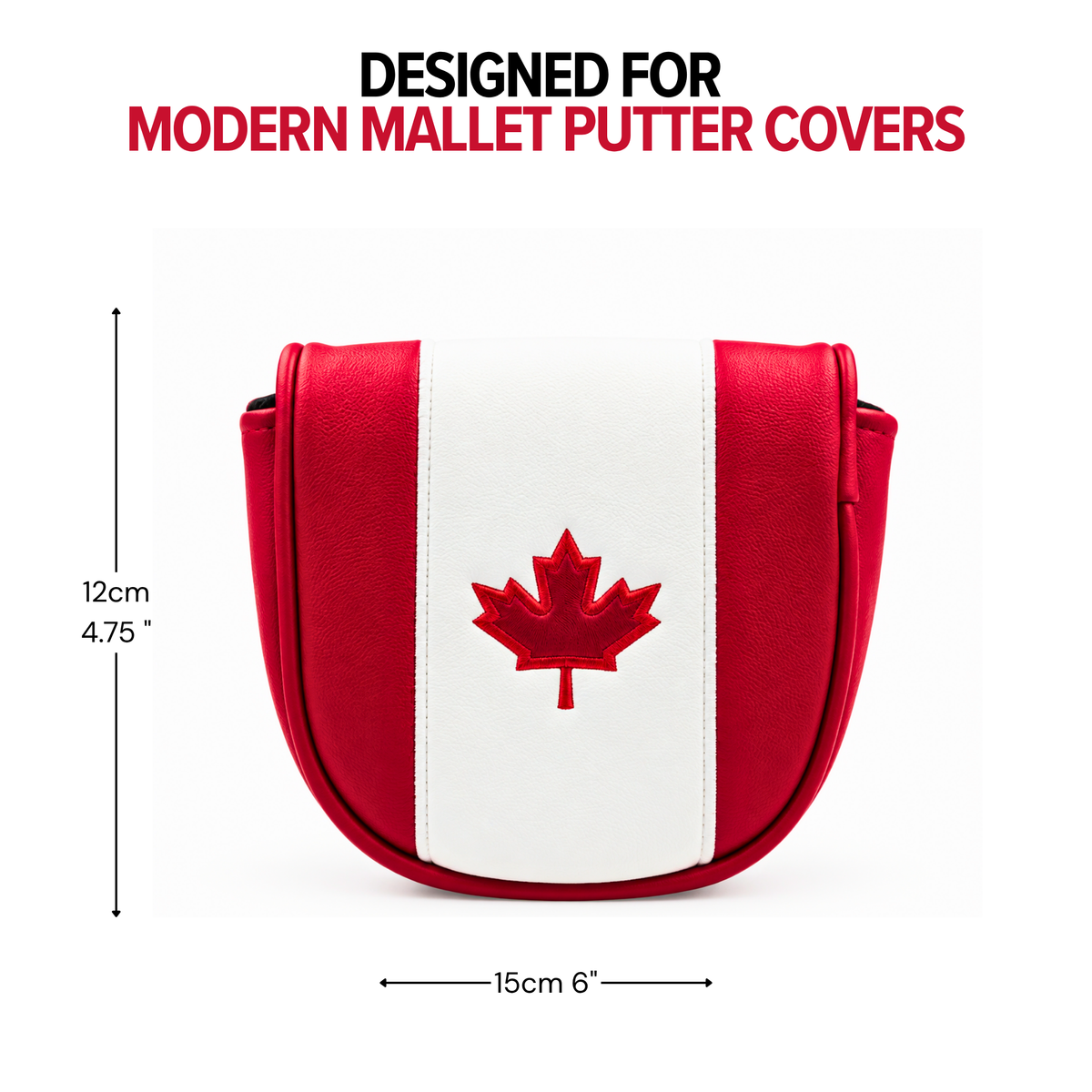 Canada Flag - Center Shaft Mallet Putter Head Cover