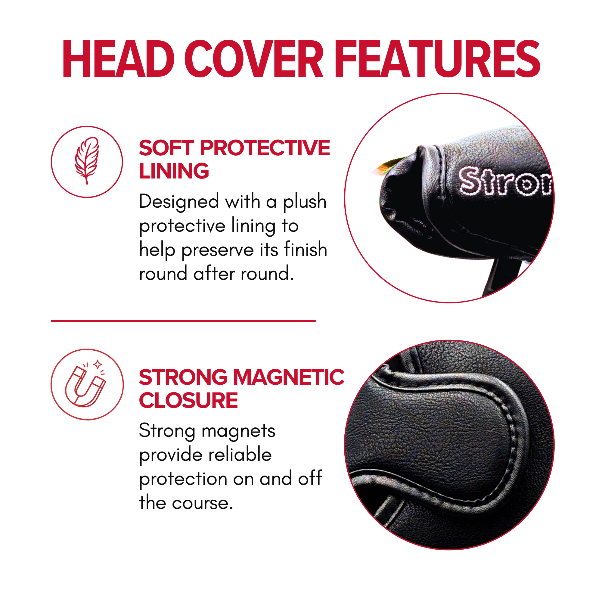 Black Canada Maple Leaf - Mallet Putter Head Cover