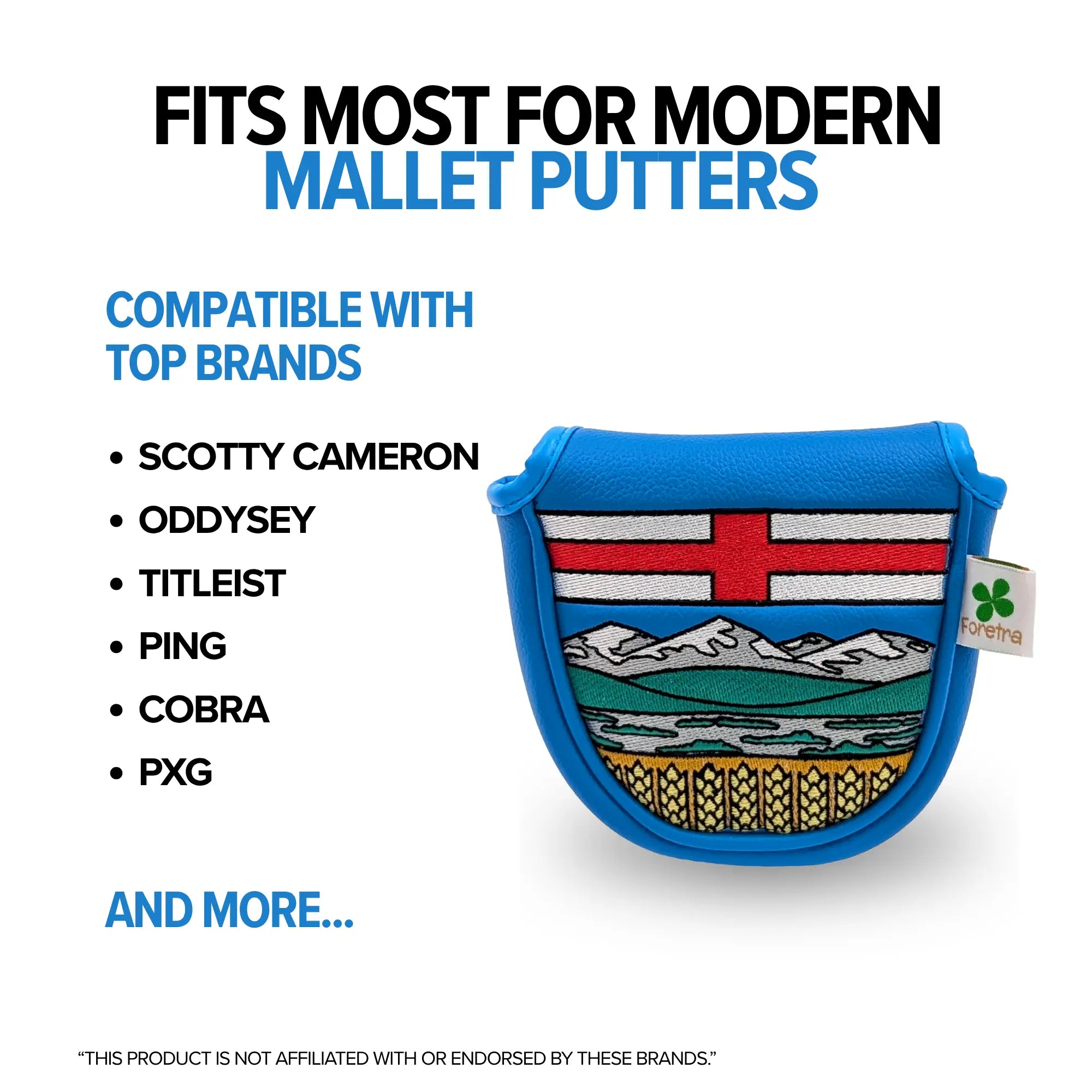Alberta Shield – Mallet Putter Headcover – Bold Alberta Pride