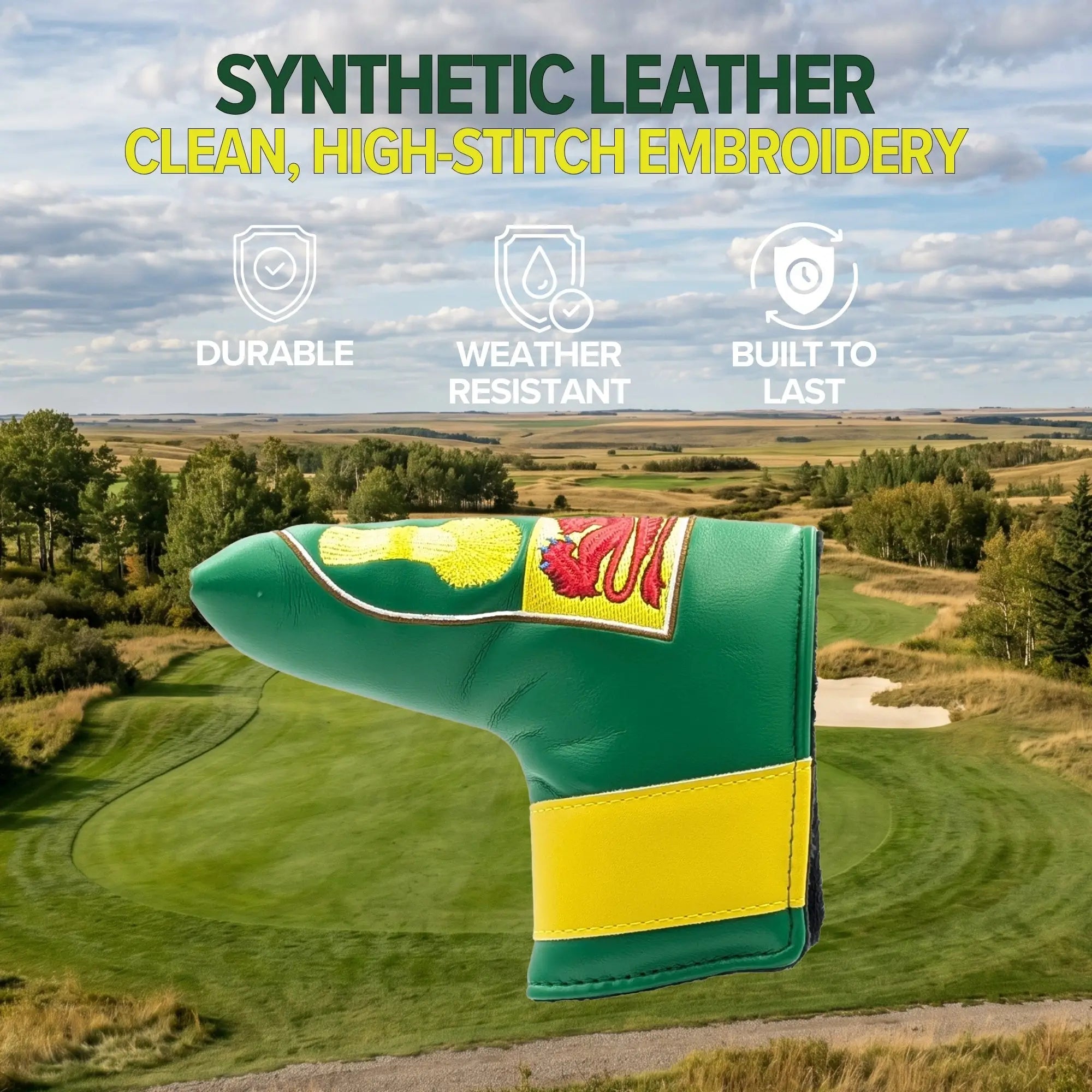 Saskatchewan Shield – Blade Putter Headcover – Bold Prairie Pride