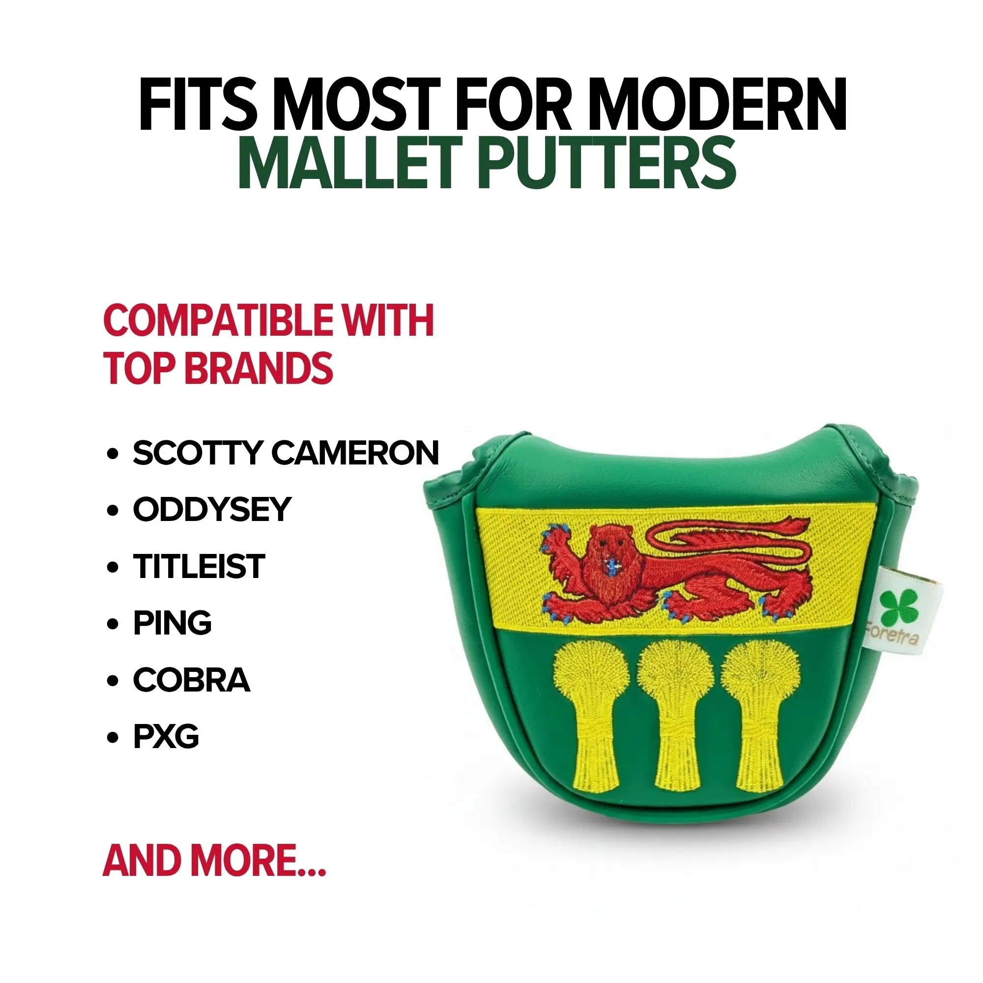 Saskatchewan Shield – Mallet Putter Headcover – Bold Prairie Pride