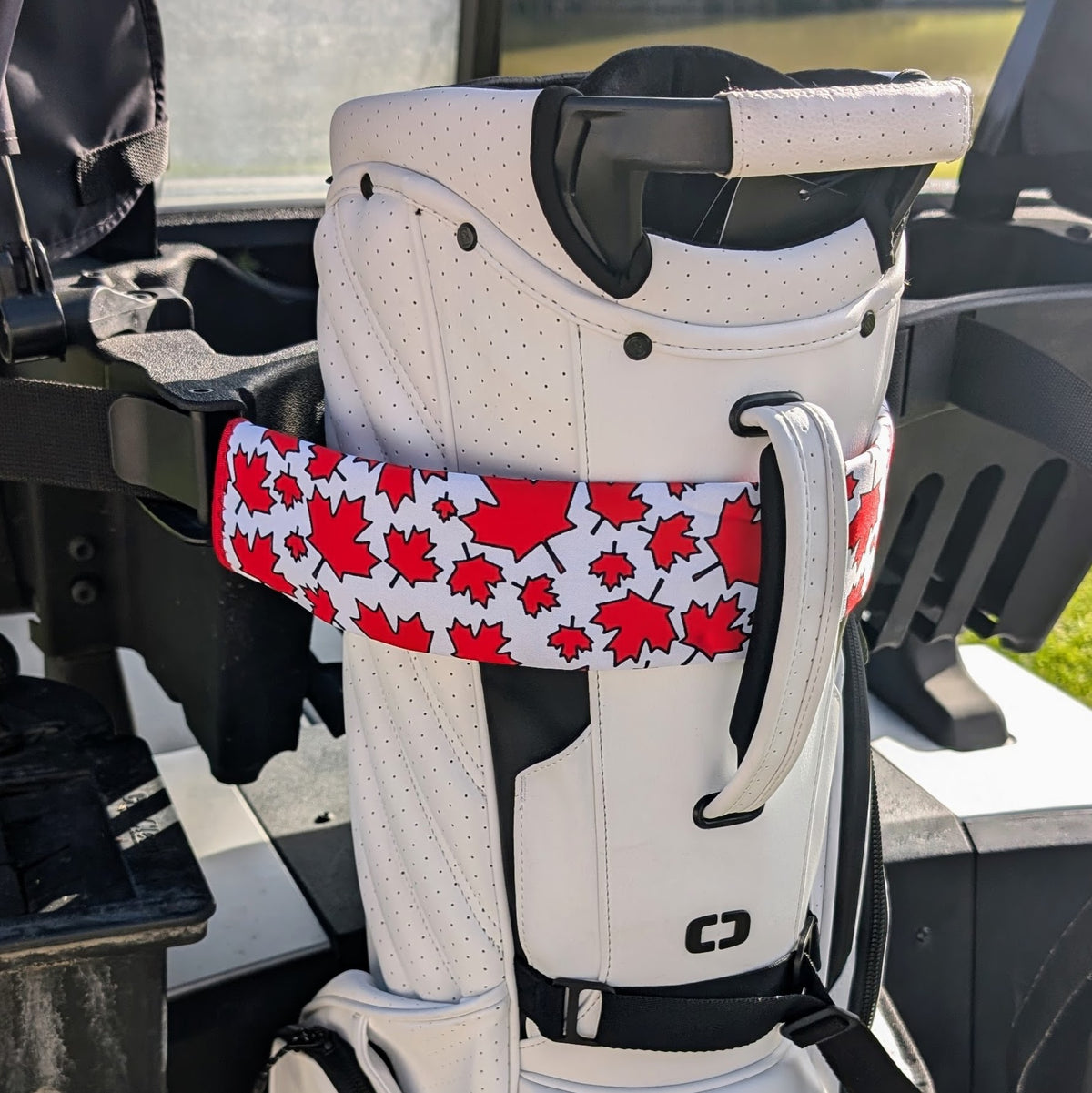 Canadian Maple Leaves Golf Cart Strap Sleeve