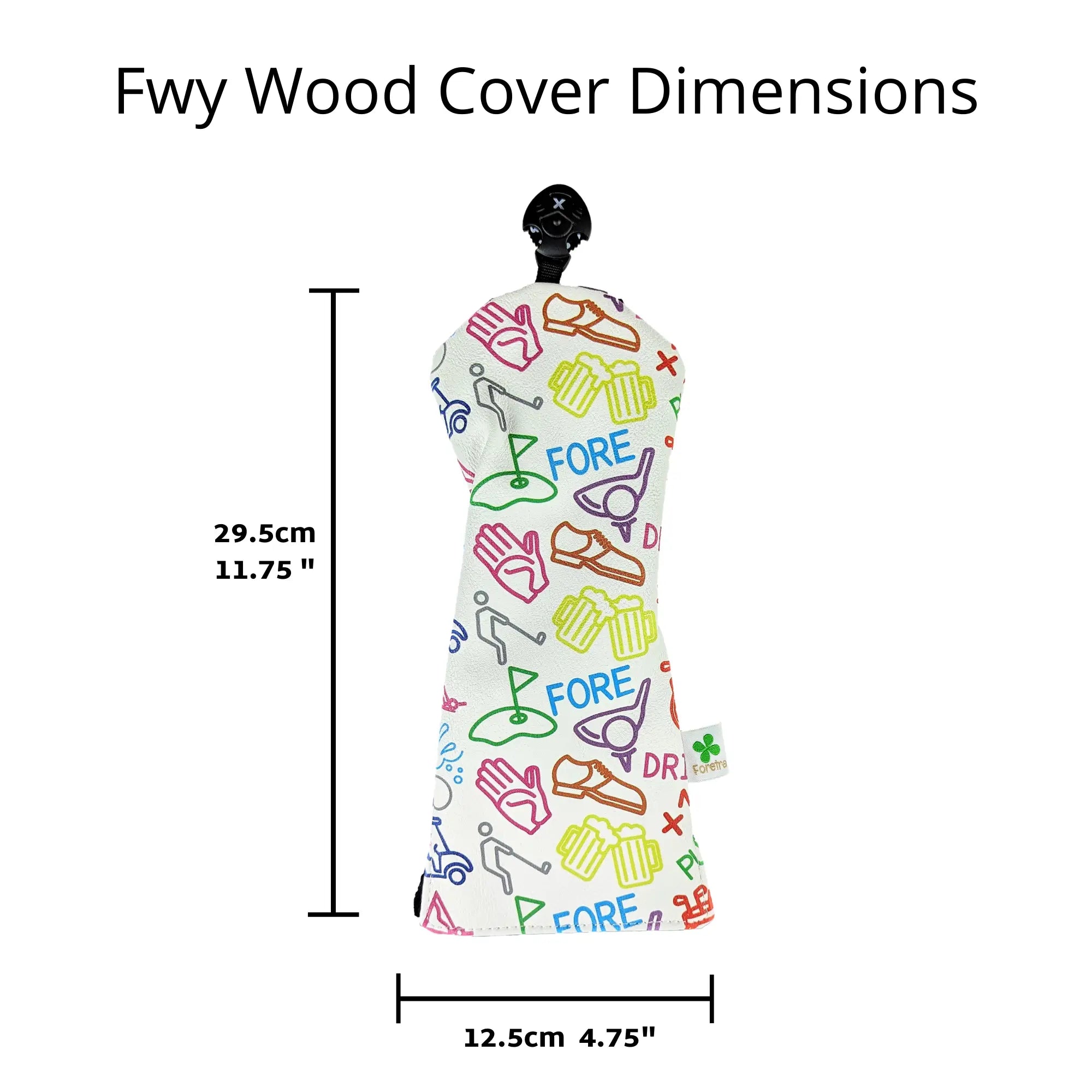 GOLF ICONS pattern - Fairway Wood Head Cover