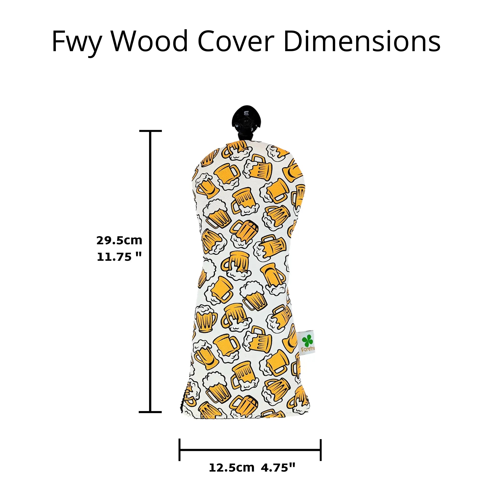 Beer Mugs pattern - Fairway Wood Head Cover