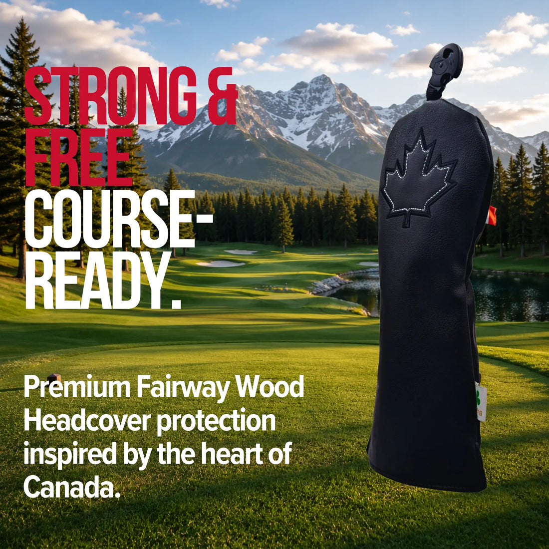 Canada Black Maple Leaf - Fairway Wood Headcover - Strong & Free
