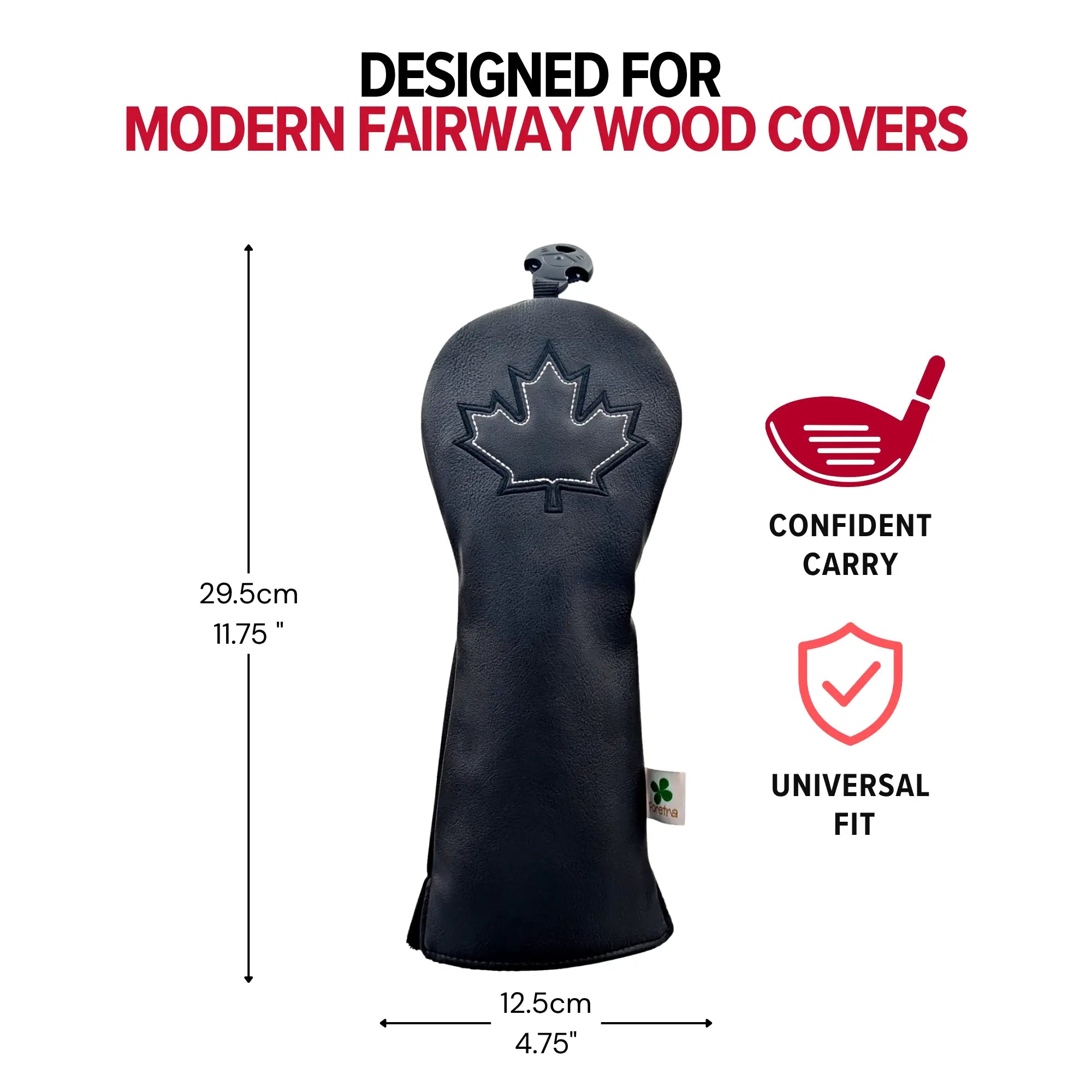 Canada Black Maple Leaf - Fairway Wood Headcover - Strong & Free