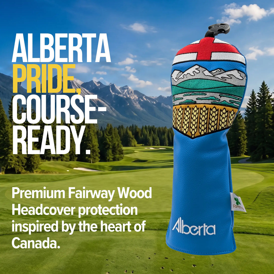 Alberta Shield – Fairway Wood Headcover – Bold Alberta Pride