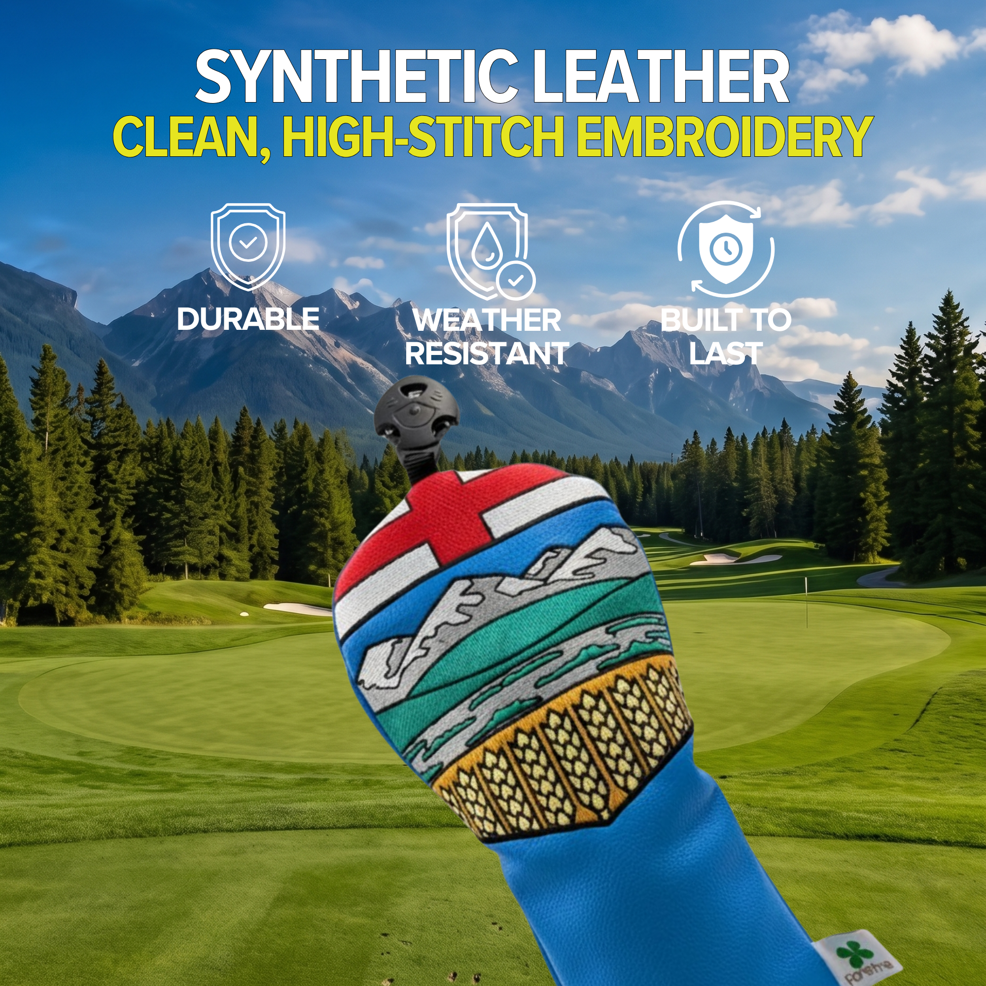 Alberta Shield – Fairway Wood Headcover – Bold Alberta Pride
