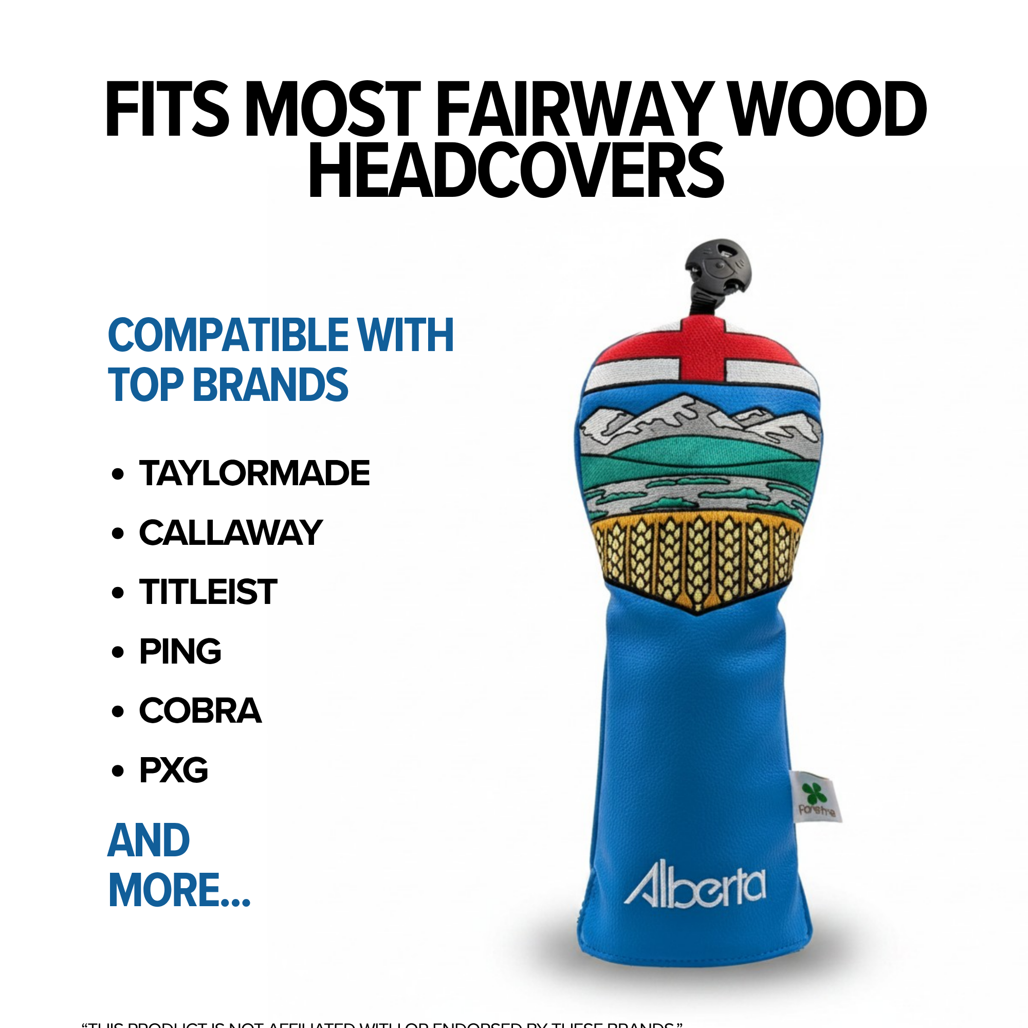 Alberta Shield – Fairway Wood Headcover – Bold Alberta Pride
