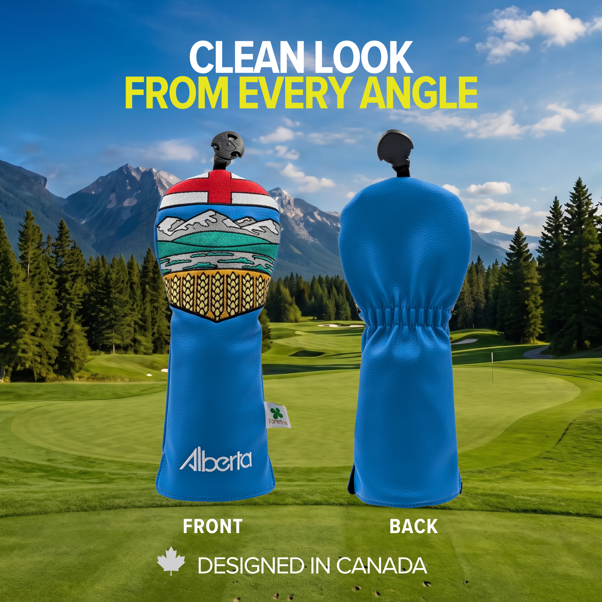 Alberta Shield – Fairway Wood Headcover – Bold Alberta Pride