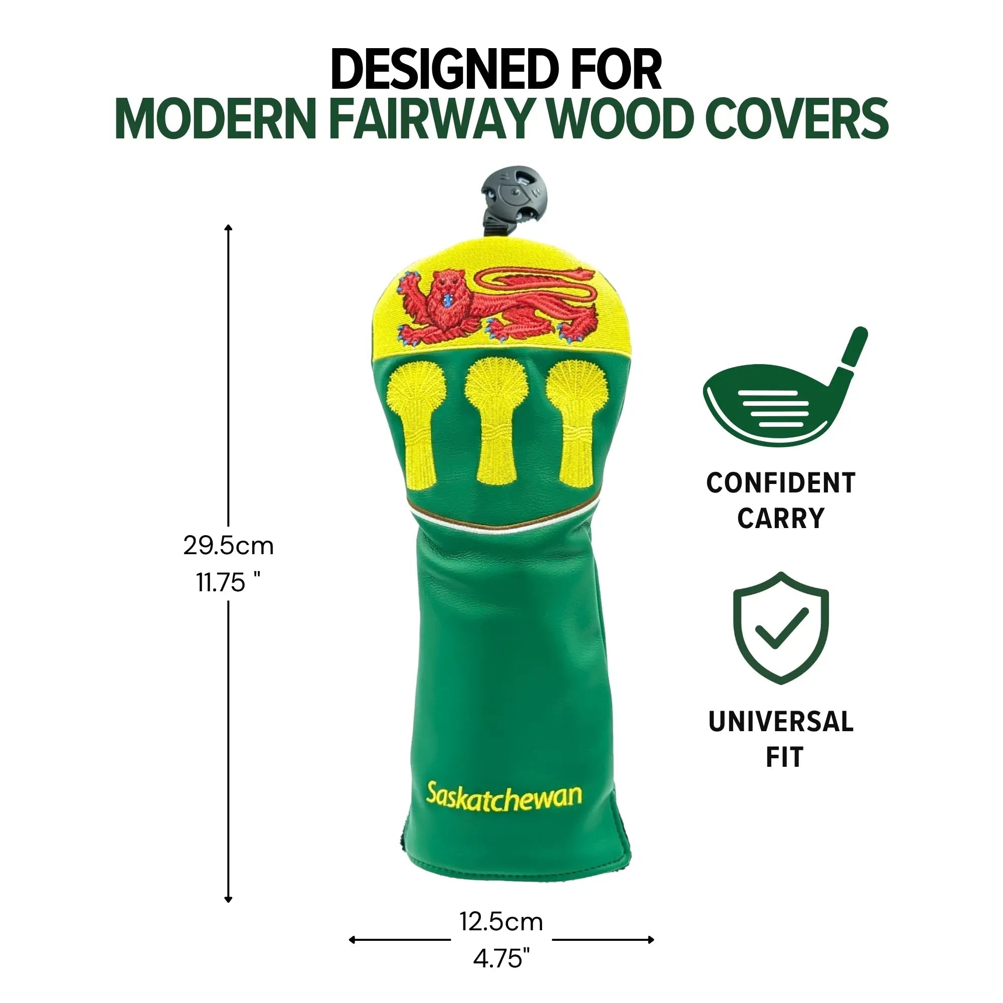 Saskatchewan Shield – Fairway Wood Headcover – Bold Prairie Pride