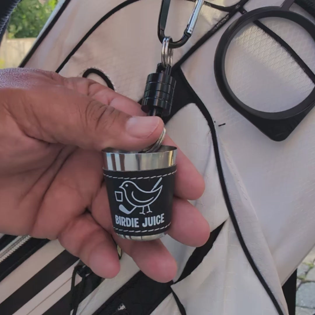 Magnetic Birdie Juice Cup — The Clip-On Shot Glass Your Golf Bag Has Been Missing