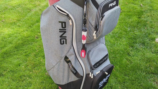 Magnetic Clip Golf Brush - Canada Flag Design - Easy Access