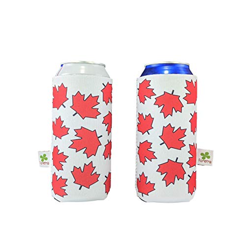 Canada Maple Leaves – “Tallboy” (16 oz) Can Cooler Sleeve - Pack of 4