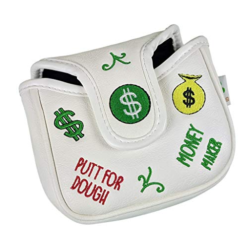 Putt for Dough - Money Maker - SQUARE MALLET Putter Headcover (White)