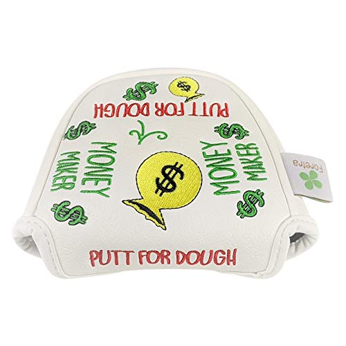 Putt for Dough - Money Maker - MALLET Putter Headcover (White)