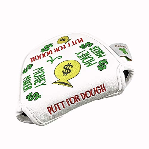 Putt for Dough - Money Maker - MALLET Putter Headcover (White)
