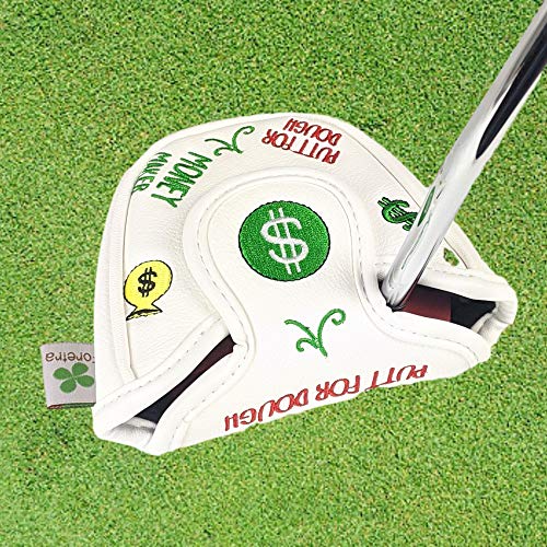 Putt for Dough - Money Maker - MALLET Putter Headcover (White)