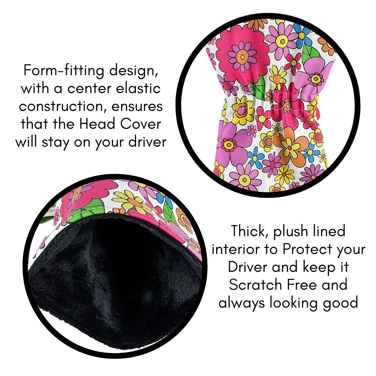Flowers pattern - Fairway Wood Head Cover