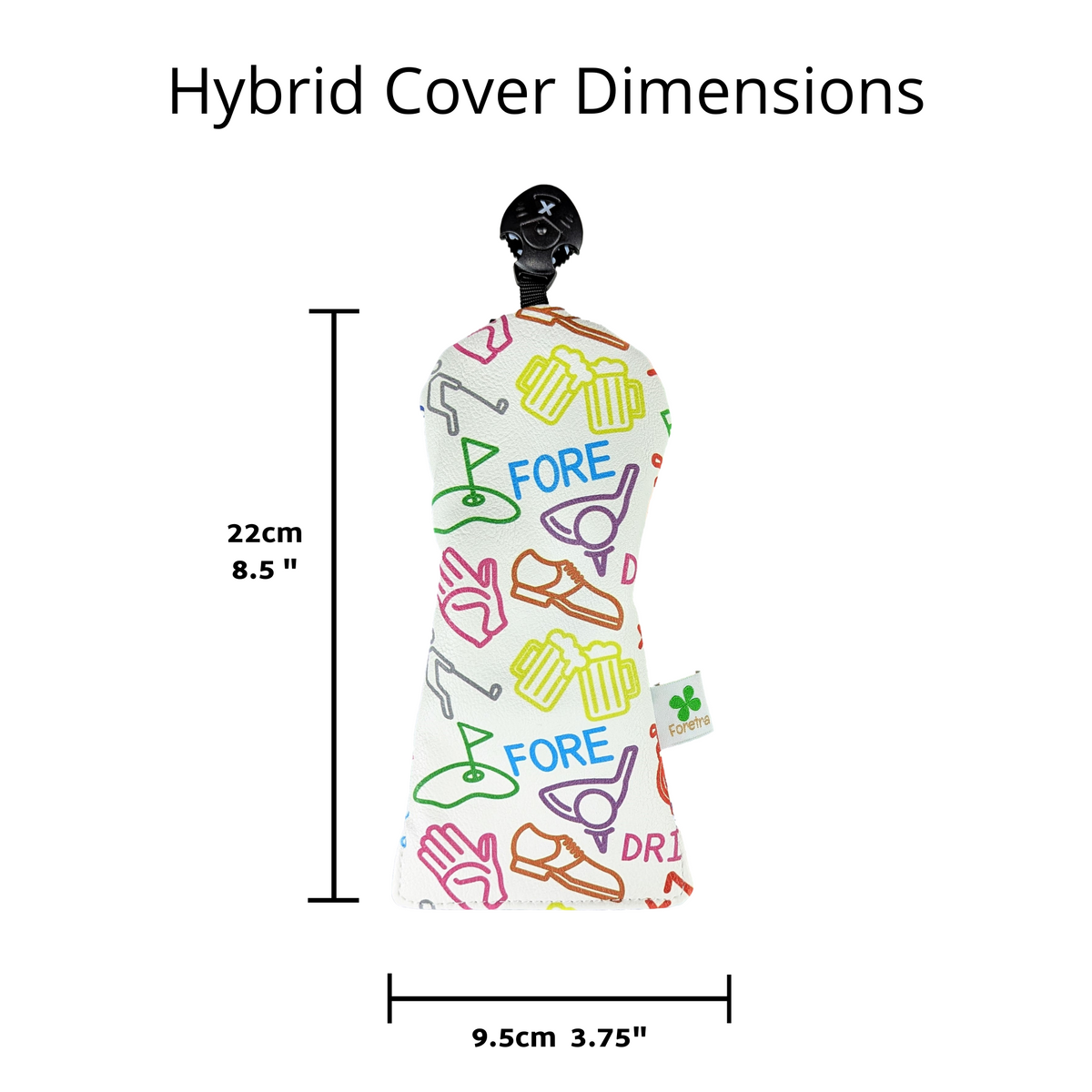 GOLF ICONS pattern - Utility / Hybrid Headcover