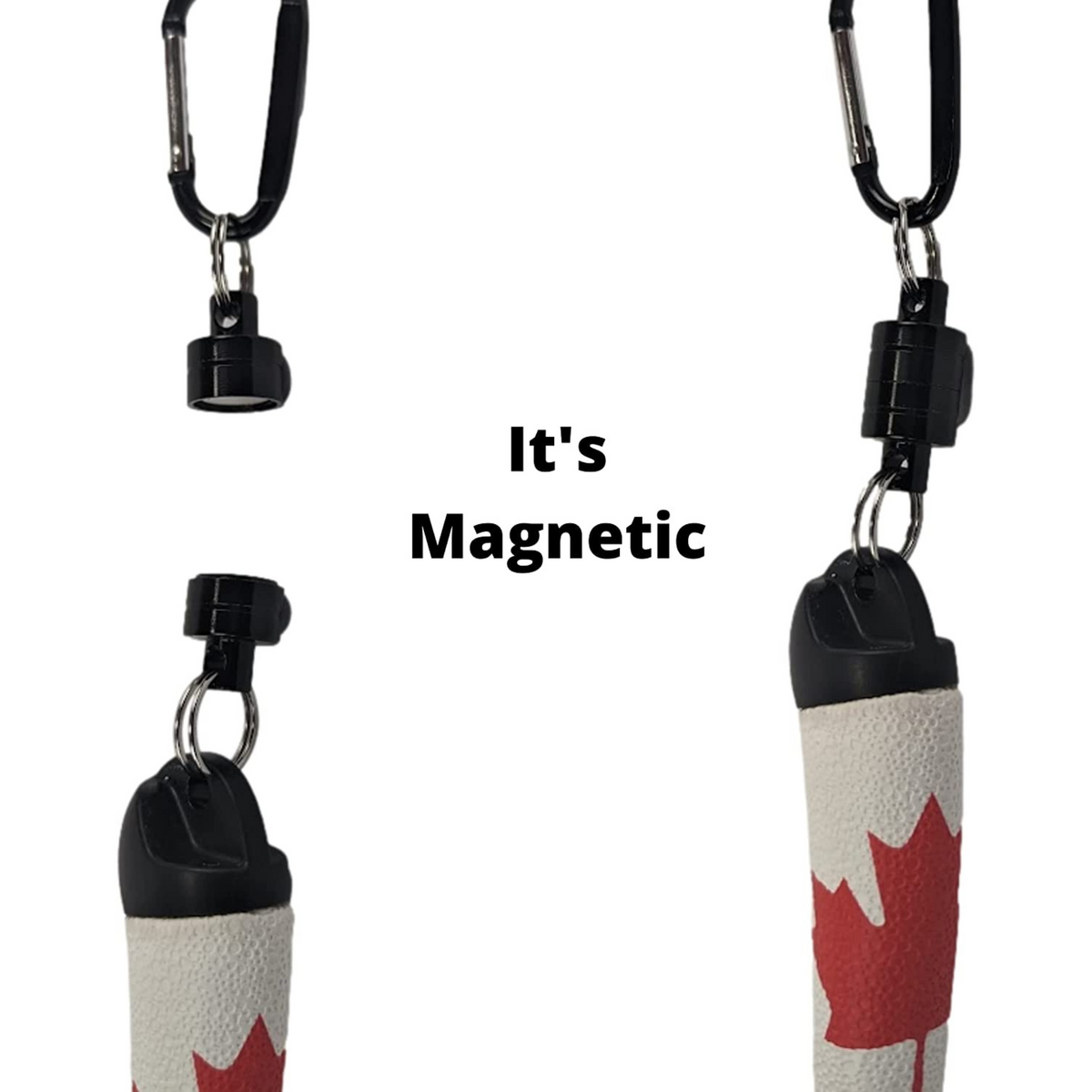 Magnetic Clip Golf Brush - Canada Flag Design - Easy Access