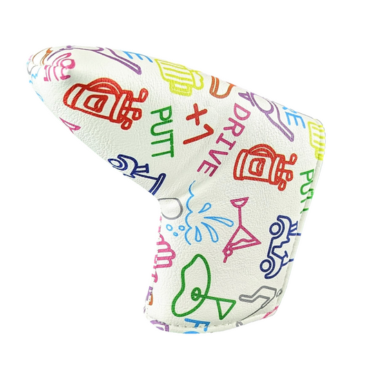 Golf Icons Pattern - Blade Putter Head Cover