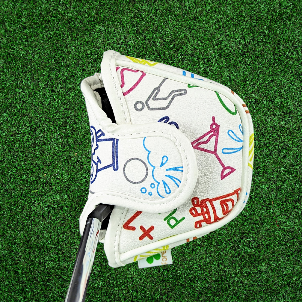 GOLF ICONS Pattern - MALLET Putter Headcover