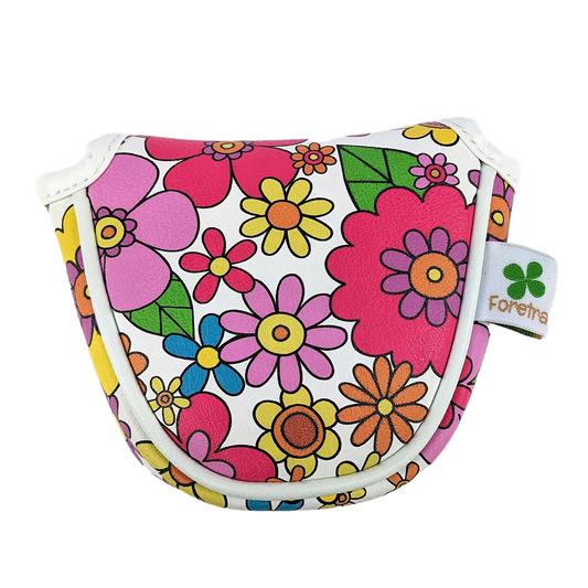 Flowers Pattern - Mallet Putter Head Cover