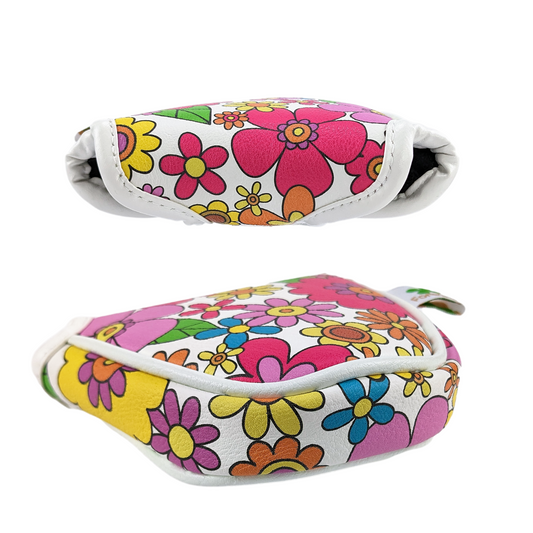 Flowers Pattern - Mallet Putter Head Cover